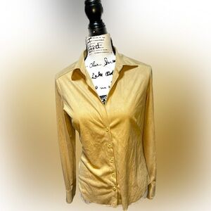 Suede like Max Studio long sleeve button down top